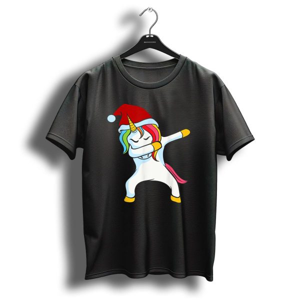 Santa Hat Dabbing Unicorn Christmas Magic T Shirt 1 t shirt 1