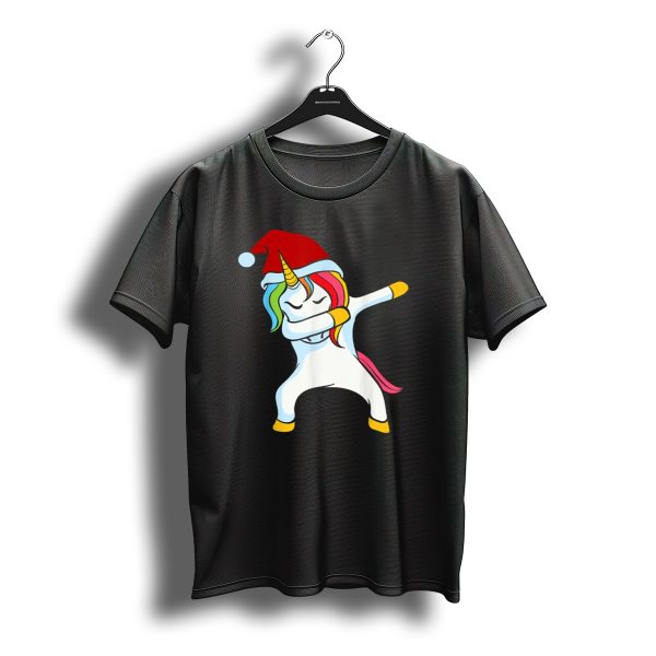 Santa Hat Dabbing Unicorn Christmas Magic T Shirt t shirt 1