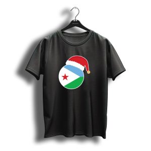 Santa Hat Djibouti Flag Christmas T-Shirt