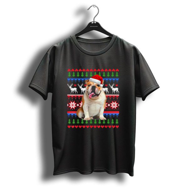 Santa Hat English Bulldog Ugly Christmas T Shirt 1 t shirt 1