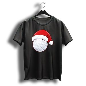 Santa Hat Golf Ball Christmas T Shirt