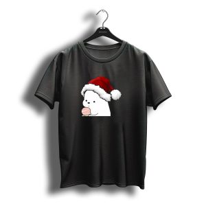 Santa Hat Ice Cream Bear Christmas Cutie T-Shirt