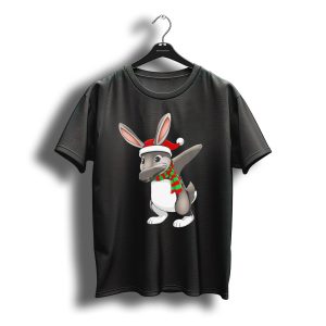 Santa Hat Rabbit Bunny Dab Christmas T-Shirt