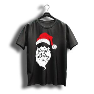 Santa Hat Sleigh All Day Christmas Pun T-Shirt