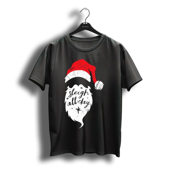 Santa Hat Sleigh All Day Christmas Pun T Shirt t shirt 1