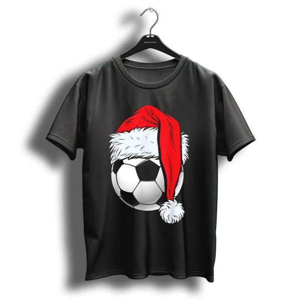 Santa Hat Soccer Ball Christmas T Shirt 1 t shirt 1