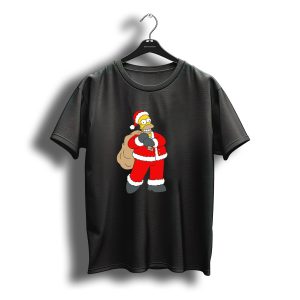 Santa Homer Simpson Christmas Sack Classic T-Shirt
