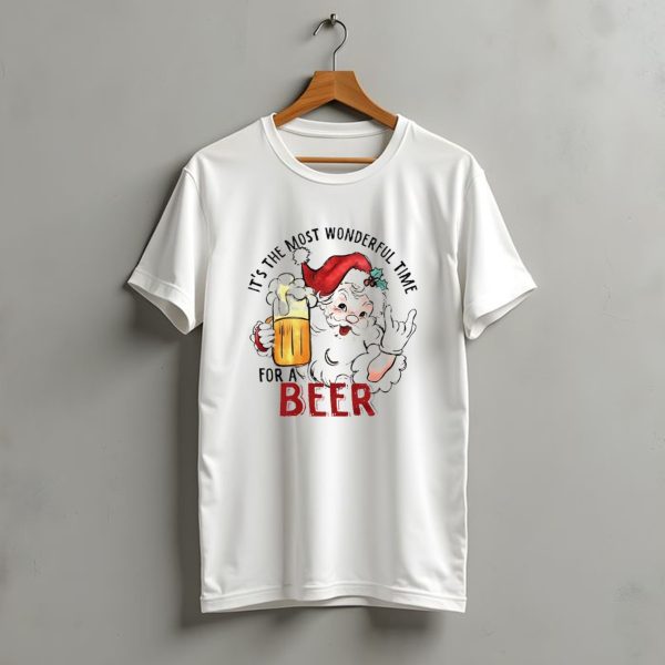 Santa Its The Most Wonderful Time For A Beer Christmas T Shirt t shirt 1