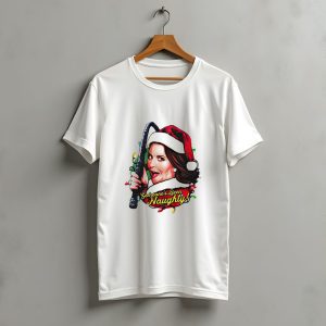 Santa Karen Walker Someone'S Been Naughty Christmas Lights Whip T-Shirt