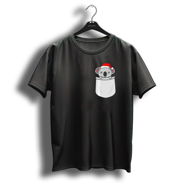 Santa Koala Pocket Christmas Festive Holiday T Shirt 1 t shirt 1