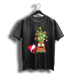 Santa Pineapple Christmas Tree With Gifts And T-Shirt