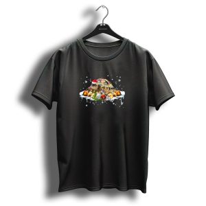 Santa Red Eared Slider Turtle Christmas Lights Decorations T Shirt