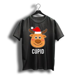 Santa Reindeer Cupid Xmas Group Adorable Christmas Deer Face Holiday T-Shirt