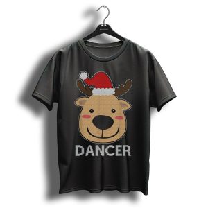 Santa Reindeer Dancer Ugly Christmas T Shirt