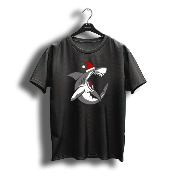 Santa Shark Christmas Hat Fierce T Shirt t shirt 1