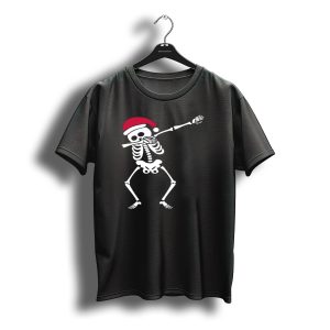 Santa Skeleton Dabbing Christmas Dance T-Shirt