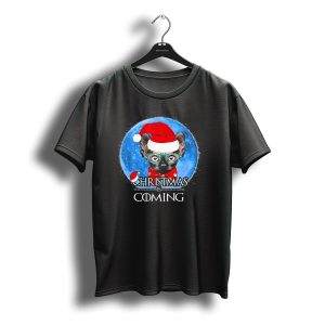 Santa Sphynx Cat Christmas Is Coming T-Shirt