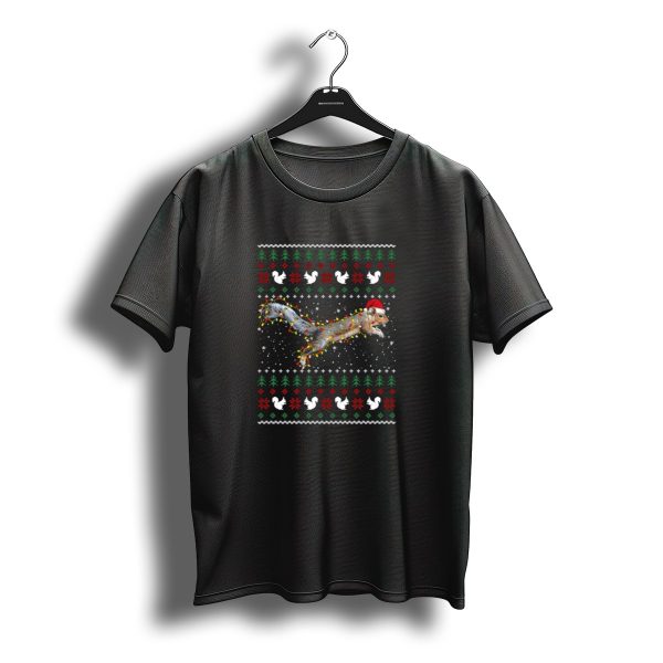 Santa Squirrel With Christmas Lights In Festive Holiday T Shirt t shirt 1