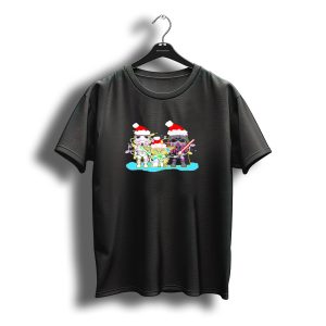Santa Star Wars Characters With Christmas Lights T-Shirt
