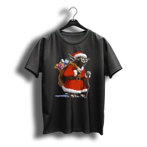 Santa Yoda Holiday Gift Sack Merry Jedi Christmas T-Shirt
