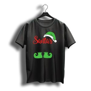 Santa'S Crew Christmas Hat And Shoes T-Shirt