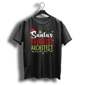 Santas Favorite Architect Christmas Tree Lights T Shirt