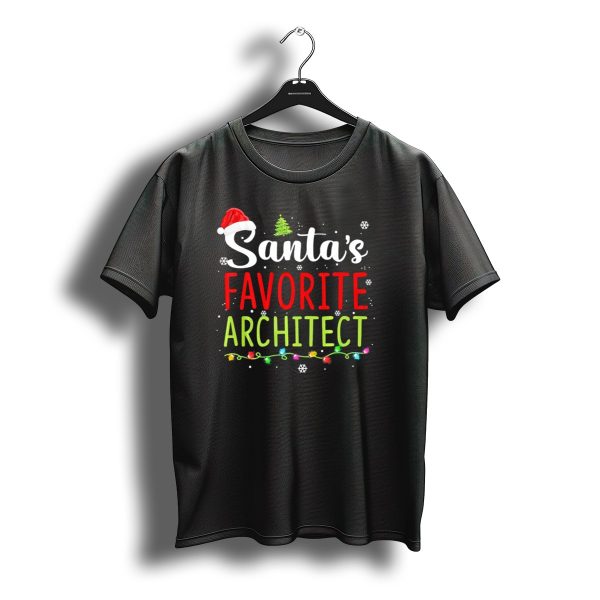 Santas Favorite Architect Christmas Tree Lights T Shirt t shirt 1