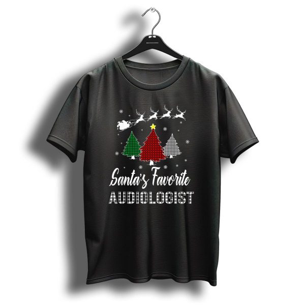 Santas Favorite Audiologist Christmas Trees Reindeer Sleigh T Shirt 1 t shirt 1