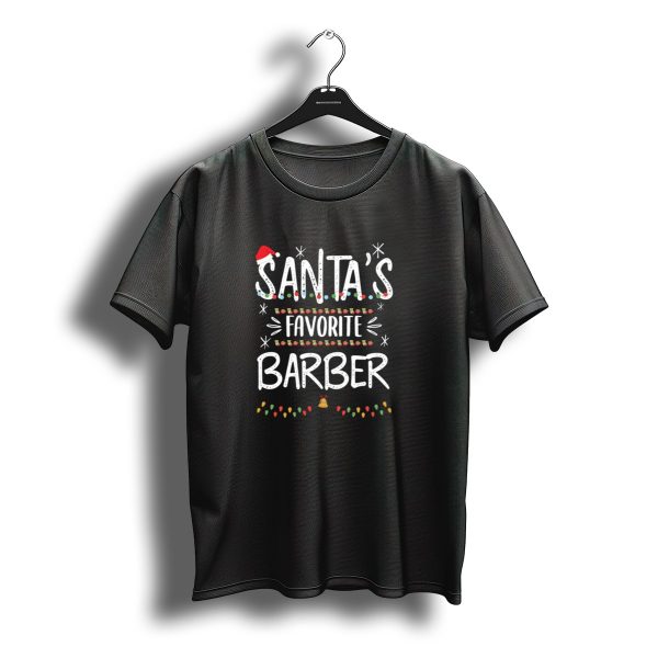 Santas Favorite Barber Christmas Hairdressers Styl T Shirt t shirt 1