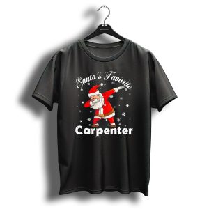 Santas Favorite Carpenter Dabbing Funny Christmas T-Shirt