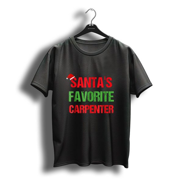 Santas Favorite Carpenter Funny Ugly Christmas T Shirt t shirt 1