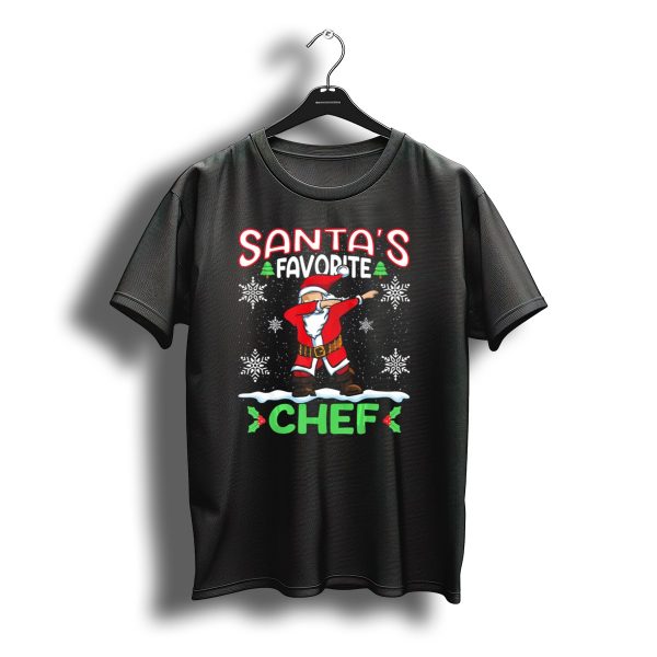 Santas Favorite Chef Dab Christmas Snowflakes Trees T Shirt t shirt 1