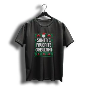 Santa'S Favorite Consultant Ugly Christmas T-Shirt