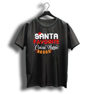 Santas Favorite Cvicu Nurse Christmas Gingerbread T-Shirt