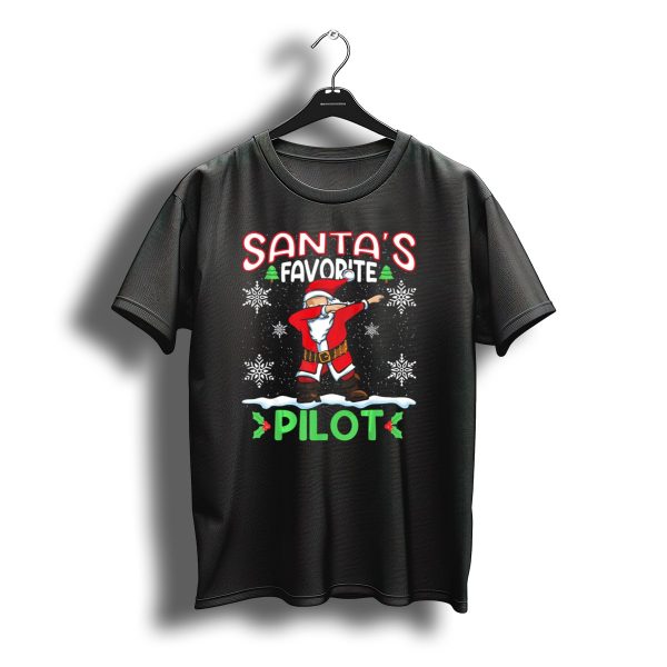 Santas Favorite Dab Pilot Christmas Snowflakes T Shirt t shirt 1