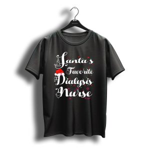 Santa'S Favorite Dialysis Nurse Cute Christmas T-Shirt
