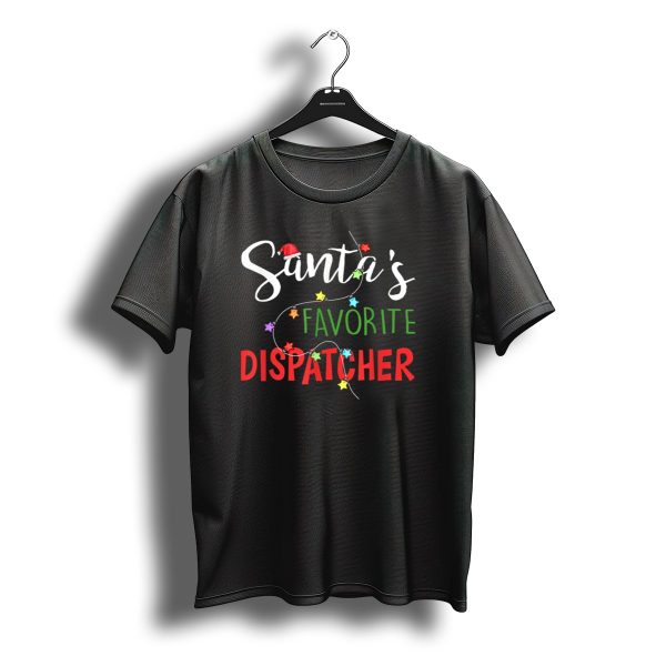 Santas Favorite Dispatcher Funny Christmas Lights Hat T Shirt t shirt 1