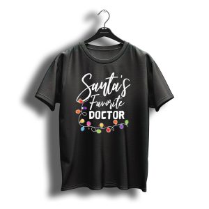 Santa'S Favorite Doctor Christmas Lights Fun T-Shirt