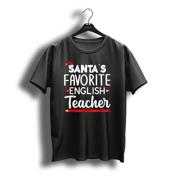 Santas Favorite English Teacher Christmas Cute T Shirt t shirt 1