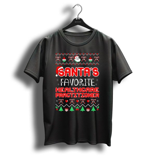 Santas Favorite Healthcare Practitioner Christmas Sweater Design With Festive Icons T Shirt 1 t shirt 1