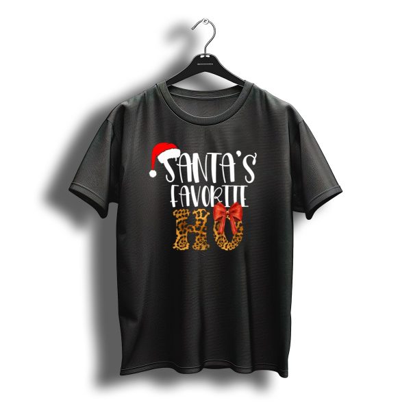 Santas Favorite Ho Cheetah Print Christmas Holiday T Shirt t shirt 1