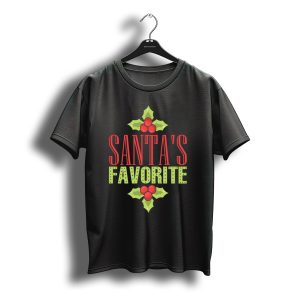 Santa'S Favorite Holly Decoration Christmas Present T-Shirt