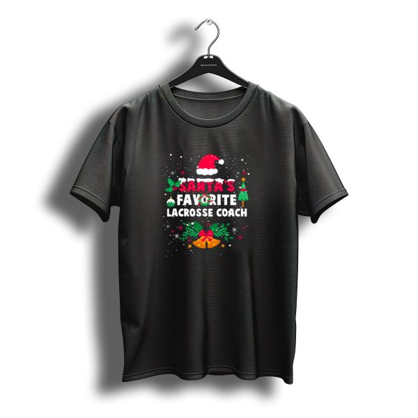 Santas Favorite Lacrosse Coach Christmas Holiday T Shirt t shirt 1