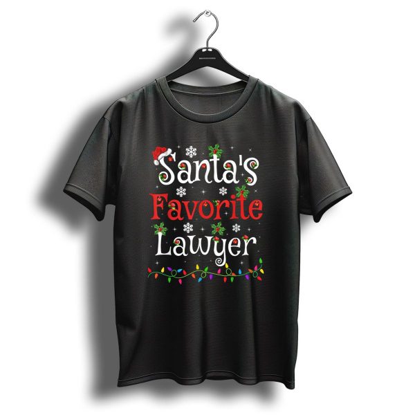 Santas Favorite Lawyer Christmas Lights And Holly T Shirt 1 t shirt 1
