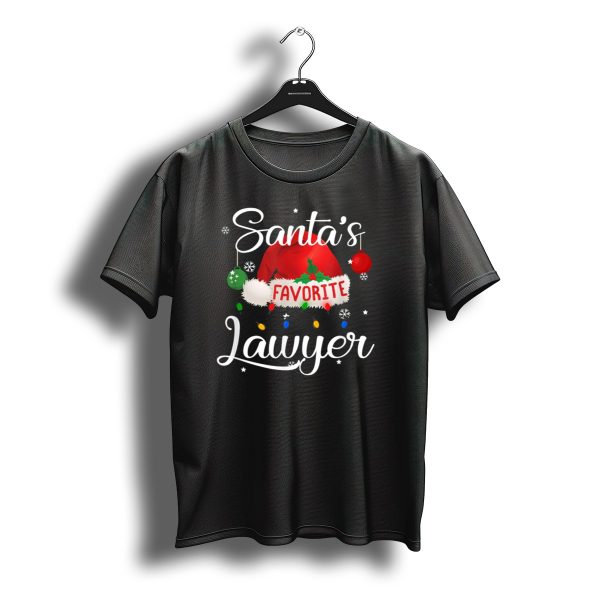 Santas Favorite Lawyer Christmas Lights Hat T Shirt t shirt 1