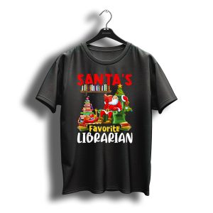 Santa'S Favorite Librarian Christmas Holiday T-Shirt