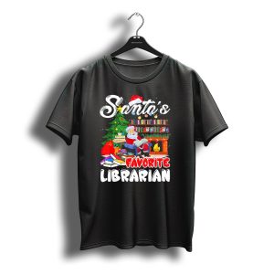 Santa'S Favorite Librarian Christmas Xmas Holiday T-Shirt