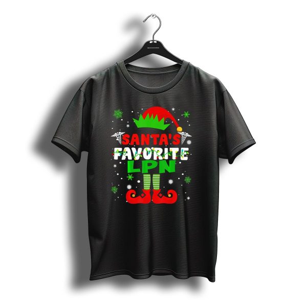 Santas Favorite Lpn Christmas Elf Snowflakes Licensed Practi T Shirt t shirt 1