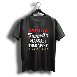Santas Favorite Massage Therapist Christmas Lights T Shirt
