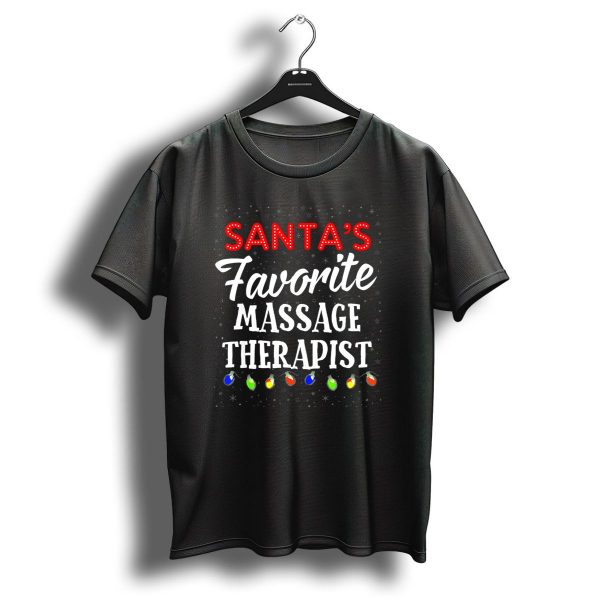 Santas Favorite Massage Therapist Christmas Lights T Shirt 1 t shirt 1
